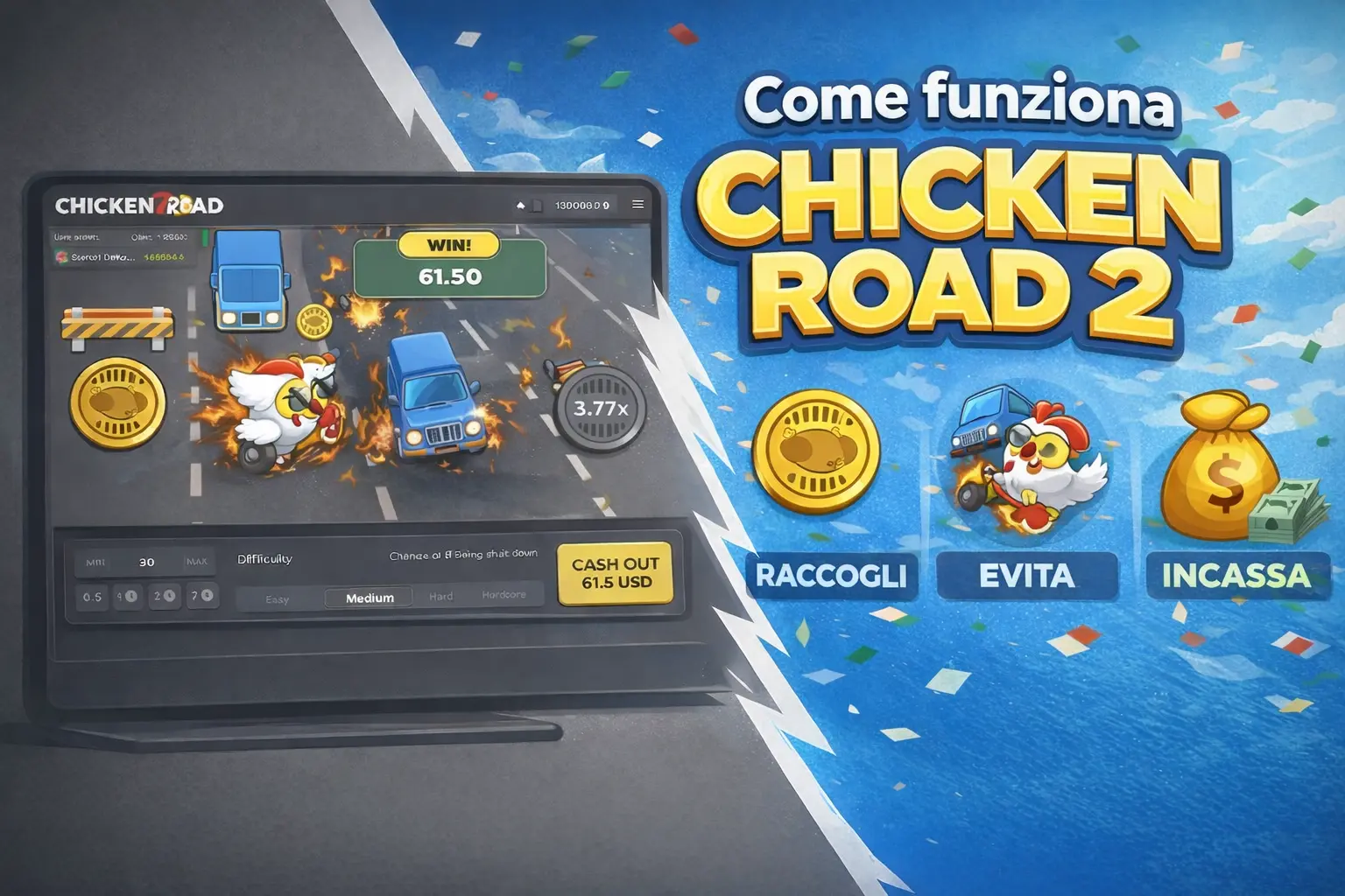 Caratteristiche tecniche e parametri chicken road italy
